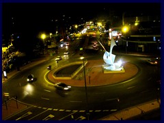Murcia by night - Ronda Levante and traffic circle seen from the hotel room at Hotel Nelva.